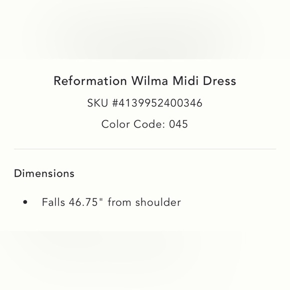 Anthropologie x Reformation Wilma Midi Dress Size 10 NWT - Picture 6 of 15